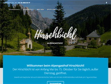 Tablet Screenshot of hirschbichl.at